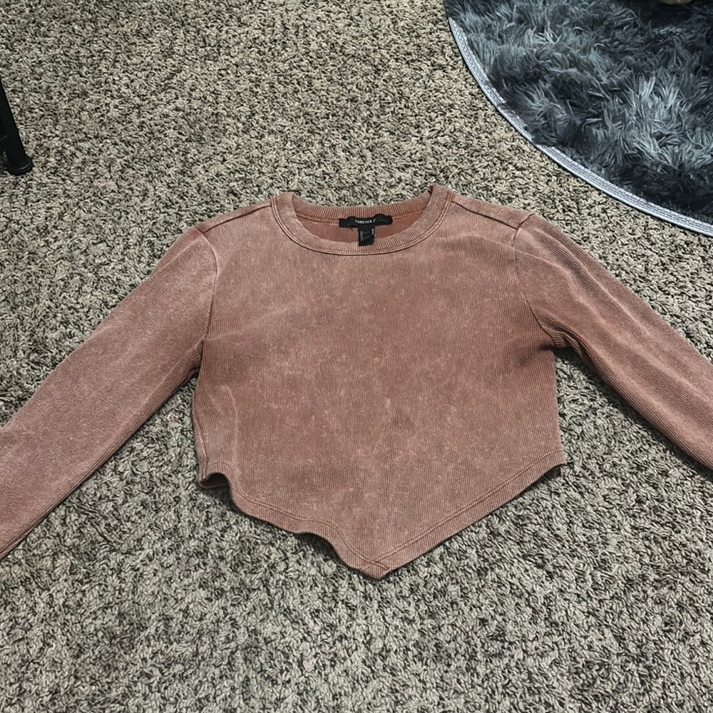 Women's Brown Long Sleeve Top